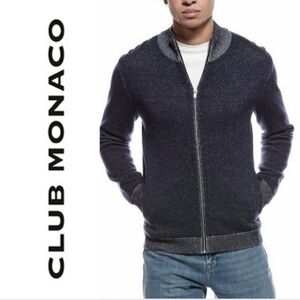 Club Monaco Cotton Zip UP Cardigan Sweater